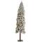7ft. Pre-Lit Flocked Grand Alpine Artificial Christmas Tree, Clear LED Lights